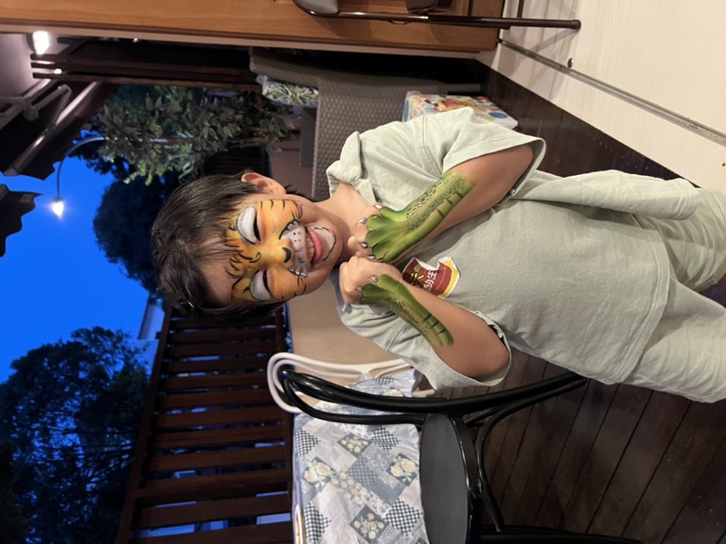 Face painting at kids party